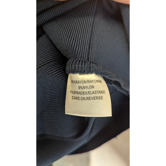 NWT Herve Leger navy blue sexy body con bandage cocktail dress size Medium - Picture 9 of 12